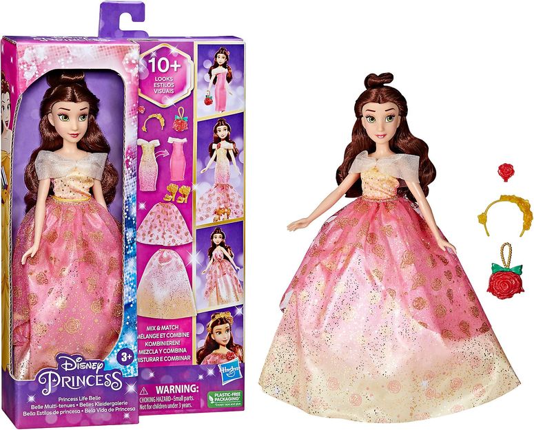 美女と野獣 ベル Disney Princess Life Belle Fashion Doll, 10 Outfit Combinations, Fashion Doll Clothes and Accessories, Toy for Kids 3 Years Old and Up 【並行輸入品】