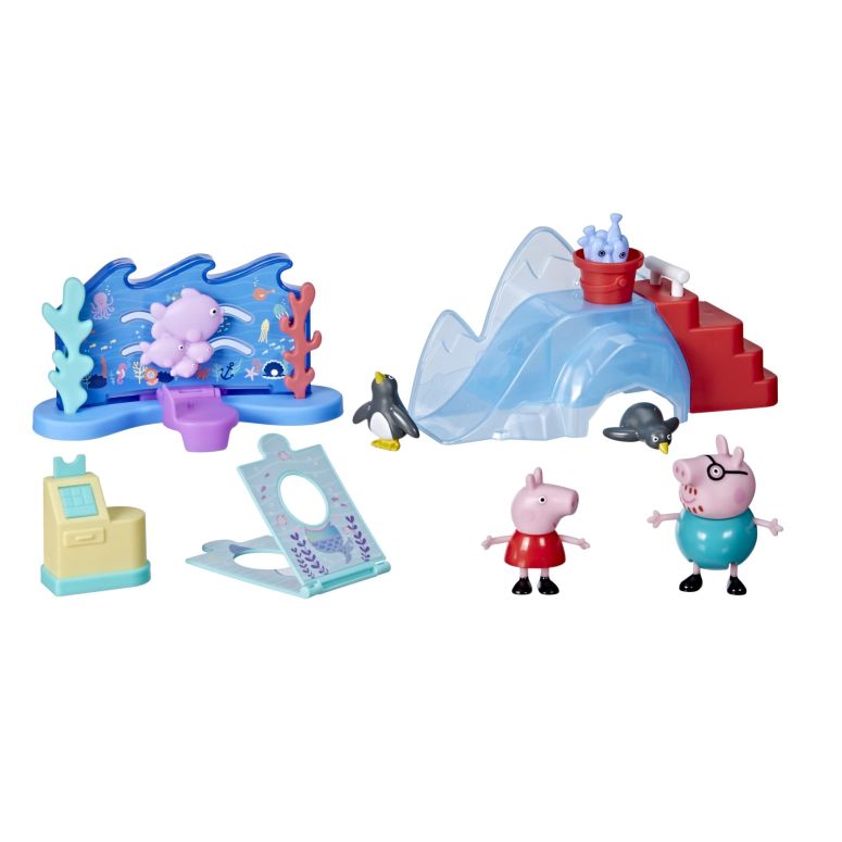 ペパピッグ きんてれ Peppa Pig Peppa’s Adventures Peppa’s Aquarium Adventure Playset Preschool Toy: Includes 4 Figures and 8 Accessories; for Ages 3 and Up 【並行輸入品】