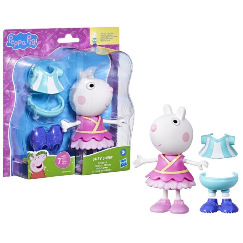 ペパピッグ きんてれ Peppa Pig Suzy Sheep-Up Figure with 6 Easy-On Fashion Accessories, 6-Inch Doll, Preschool Toys for Girls and Boys 3 and Up 【並行輸入品】