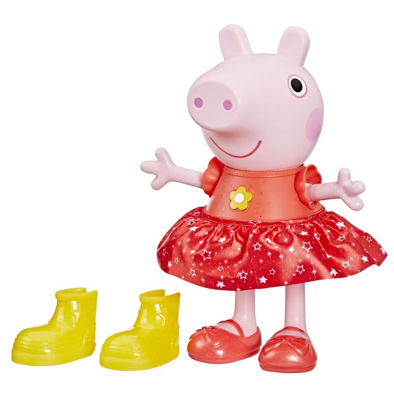 ペパピッグ きんてれ Peppa Pig Peppa’s Muddy Puddles Party Singing and Dancing Doll, Interactive Electronic Preschool Toys for Girls and Boys, Ages 3+ 【並行輸入品】