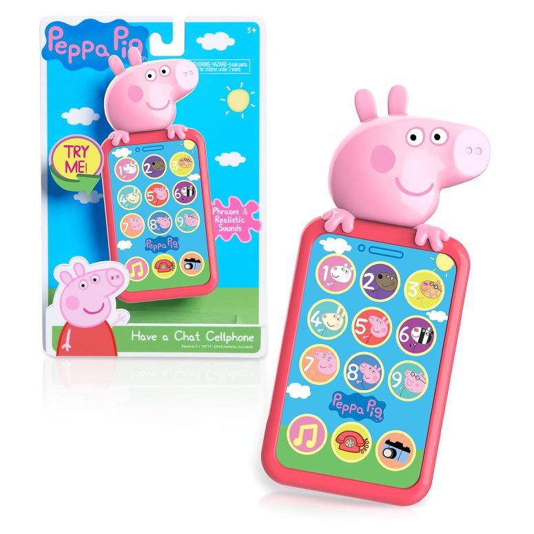 ペパピッグ きんてれ Just Play Peppa Pig Have a Chat Cell Phone, Toy Phone with Realistic Sounds and Light Up Buttons, Kids Toys for Ages 3 Up 【並行輸入品】