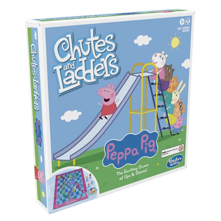 ペパピッグ きんてれ Hasbro Gaming Chutes and Ladders Peppa Pig Edition Board Game | Preschool Games for Boys & Girls | 2-4 Players | Easter Gifts for Kids | Ages 3+ 【並行輸入品】