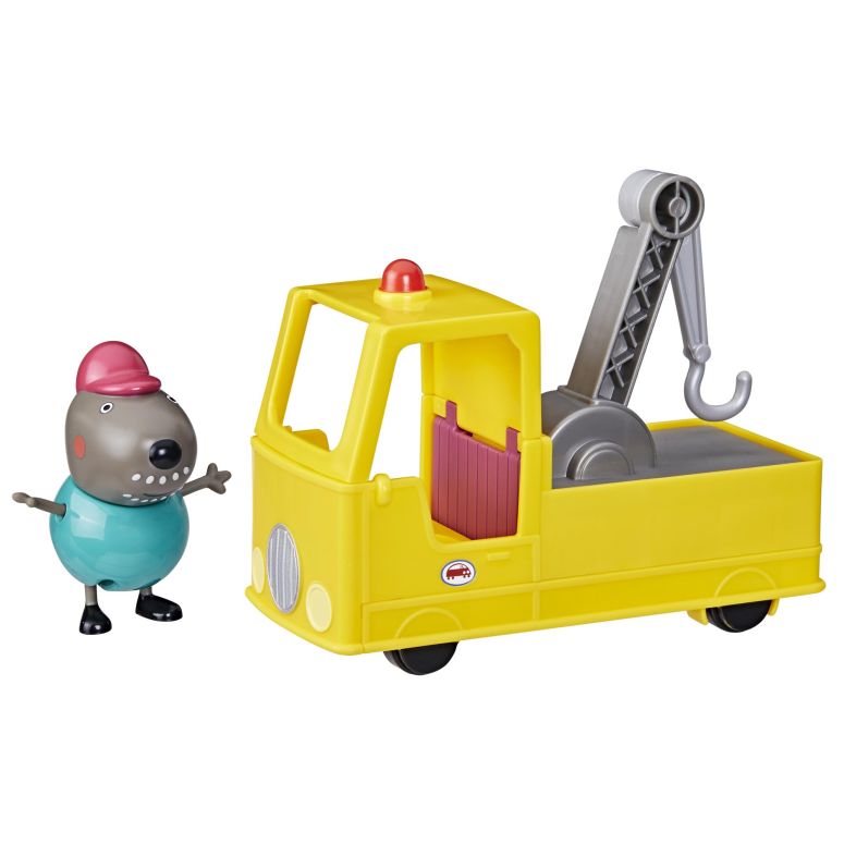 ペパピッグ きんてれ Peppa Pig Granddad Dog\'s Tow Truck Construction Vehicle and Figure Set, Preschool Toys for Boys and Girls 3 Years and Up 【並行輸入品】