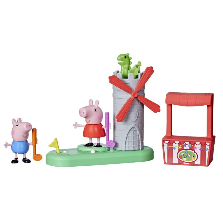 ペパピッグ きんてれ Peppa Pig Peppa\'s Club Peppa\'s Mini Golf Preschool Playset Toy, Features 2 Figures and Spinning Windmill, for Ages 3 and Up 【並行輸入品】