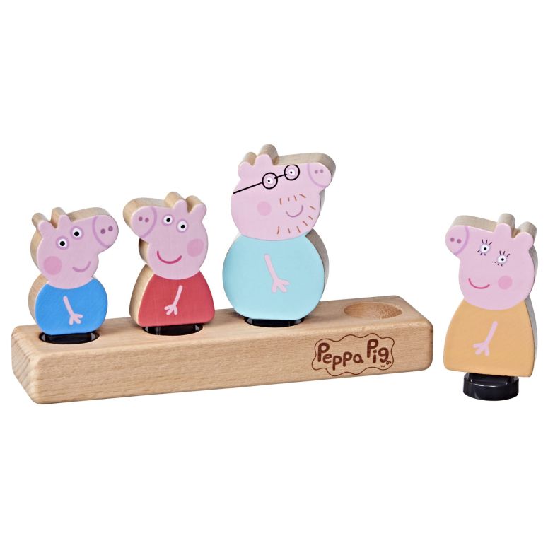 ペパピッグ きんてれ Peppa Pig Wooden Family Figures, Made from Responsibly Sourced Wood, Preschool Toys, Easter Basket Stuffers, Ages 2+ (Amazon Exclusive) 【並行輸入品】