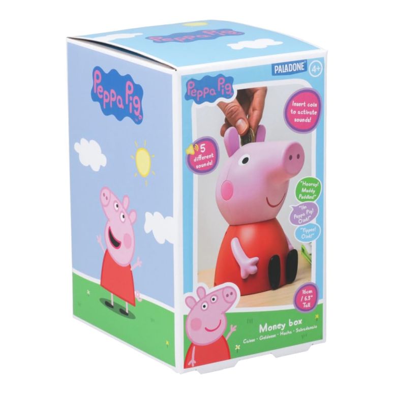 ペパピッグ きんてれ Paladone Peppa Pig Figure Shaped Money Box - Officially Licensed Sounds, Kids Bedroom Accessories & Decor 【並行輸入品】