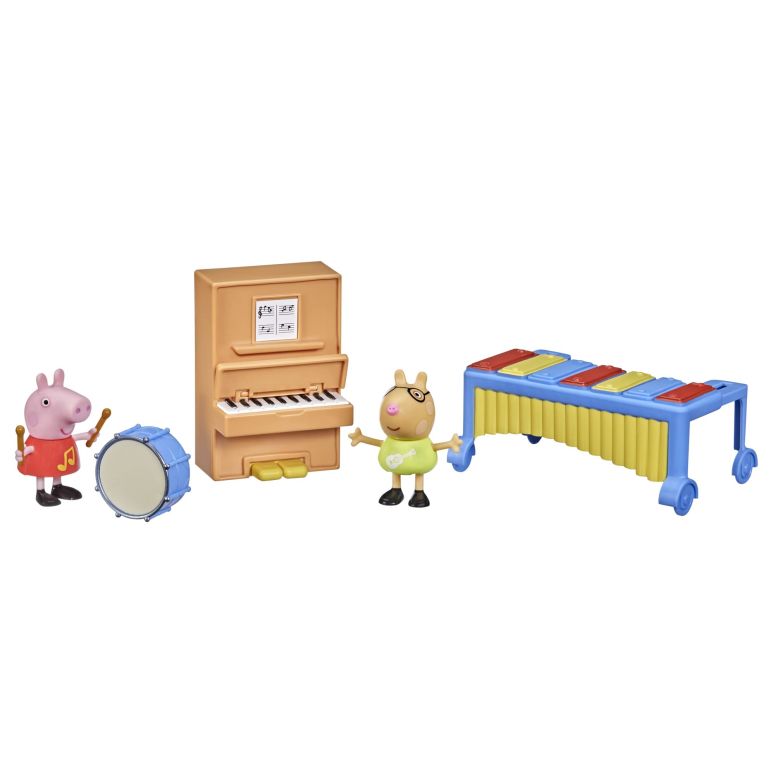 ペパピッグ きんてれ Peppa Pig Peppa\'s Adventures Peppa\'s Making Music Fun Preschool Toy, 2 Figures and 3 Accessories, Back to School Gifts for Kids, Ages 3+ 【並行輸入品】