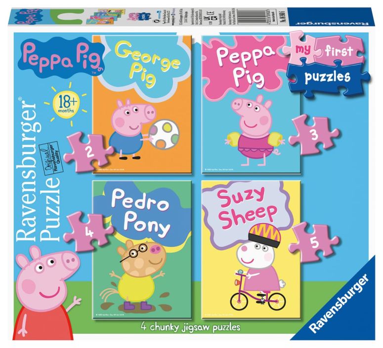 ペパピッグ きんてれ Ravensburger My First Puzzle: Peppa Pig (2, 3, 4 & 5 Piece) Jigsaw Puzzle Set for Kids - Every Piece is Unique, Pieces Fit Together Perfectly 【並行輸入品】