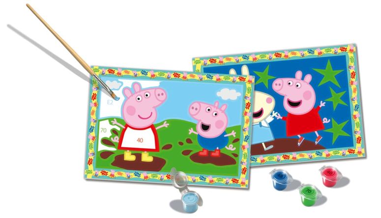 ペパピッグ きんてれ Ravensburger CreArt Peppa Pig Paint by Numbers Kit for Kids - 23570 - Painting Arts and Crafts for Ages 5 and Up 【並行輸入品】