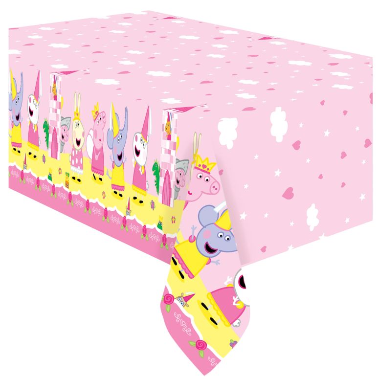 ペパピッグ きんてれ Treasures Gifted Officially Licensed Princess Peppa Pig Birthday Decorations - Pack of 2 Tablecloth - Large Rectangular Table Cover 54in x 108in - Peppa Pig Party Supplies 【並行輸入品】