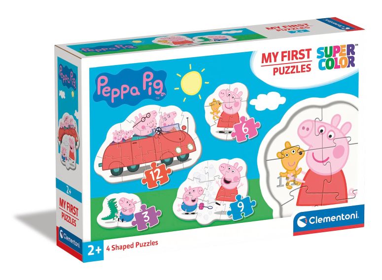 ペパピッグ きんてれ Clementoni 20829, Peppa Pig My First Puzzles for Toddlers - 3+6+9+12 Pieces, Ages 2 Years Plus 【並行輸入品】