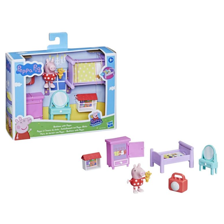 ペパピッグ きんてれ Peppa Pig Peppa\'s Adventures Bedtime with Peppa Accessory Set Preschool Toy, Figure and 5 Accessories, for Ages 3 and up 【並行輸入品】