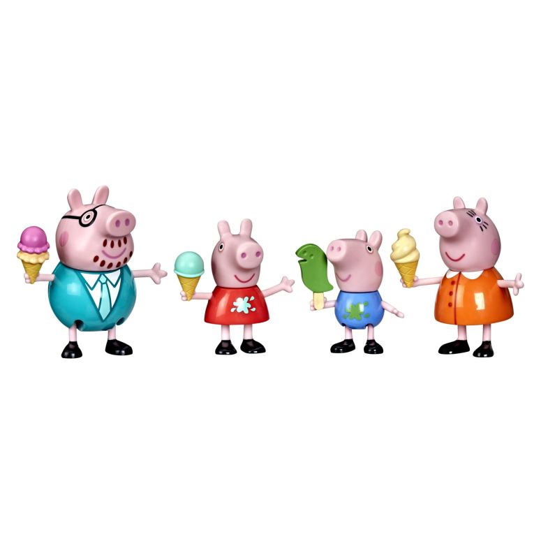 ペパピッグ きんてれ Peppa Pig Peppa\'s Adventures Peppa\'s Family Ice Cream Fun Figure 4-Pack Toy, 4 Family Figures with Frozen Treats, Ages 3 and Up 【並行輸入品】