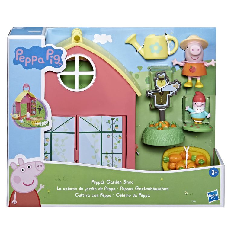 ペパピッグ きんてれ Peppa Pig Peppa\'s Adventures Peppas F36585L0 Garden Shed Play Set Includes 1 Figure, 5 Accessories, with Carry Handle for Travel, Suitable for Ages 3 and Above 【並行輸入品】