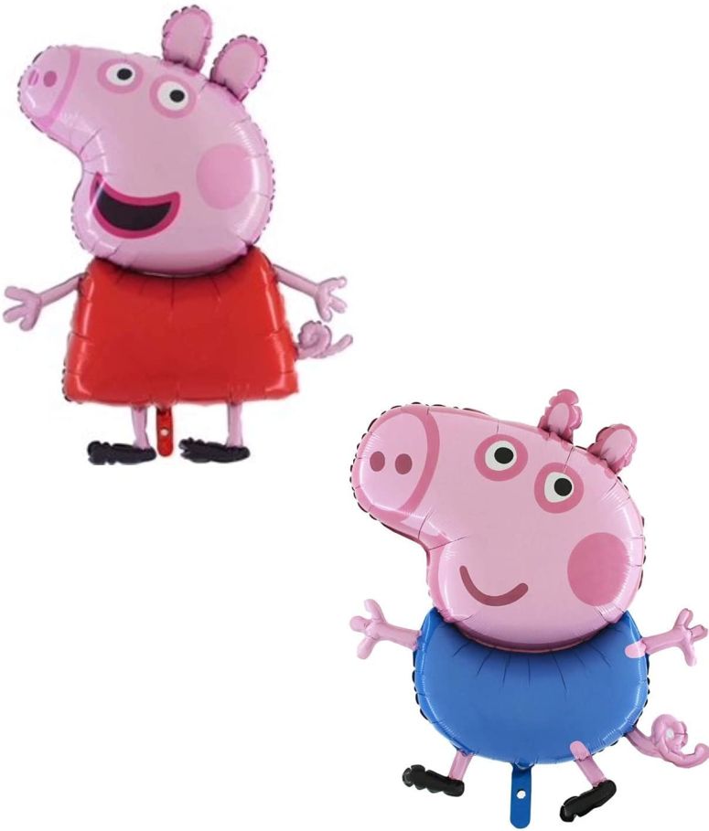 ペパピッグ きんてれ Grabo Pack Of 2 - 37 Inch Peppa & George Character Foil Balloons - Kids Balloons - Party Balloons 【並行輸入品】