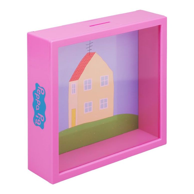 ペパピッグ きんてれ Peppa Pig House Frame Money Box with Stickers - Officially Licensed Gift for Kids Bedroom Accessories & Decor | Paladone 【並行輸入品】