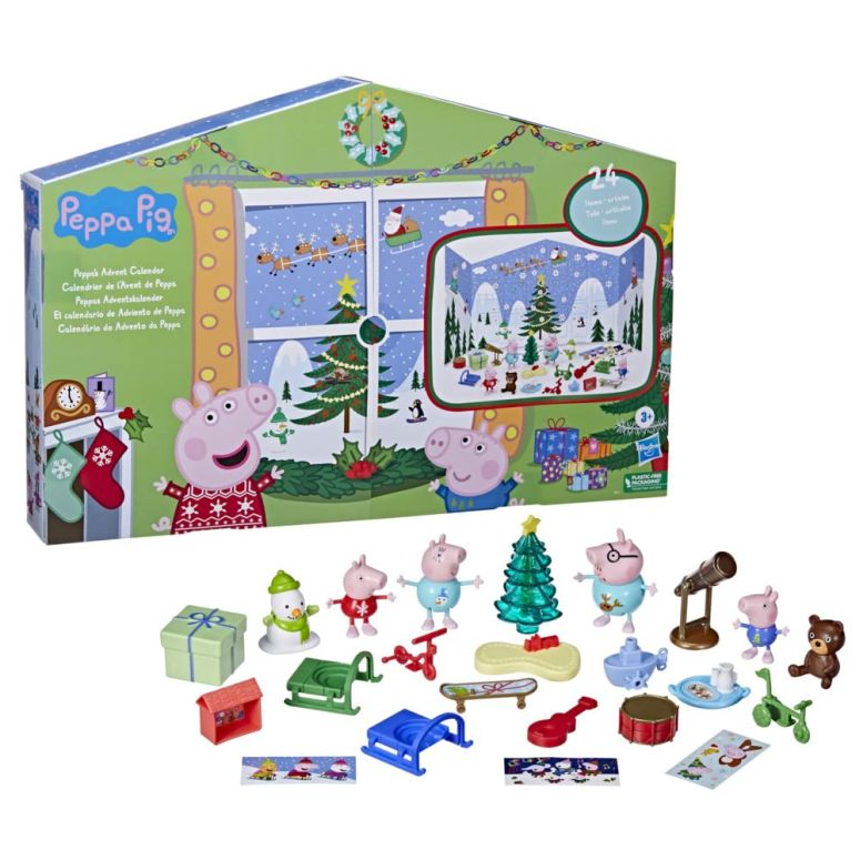 ペパピッグ きんてれ Peppa Pig Peppa’s Kids Advent Calendar, Contains 24 Surprise Toys, 4 Holiday Peppa Pig Family Figures; Ages 3 and Up 【並行輸入品】