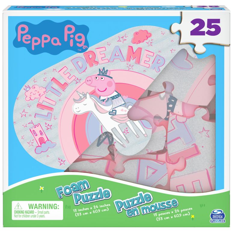 ペパピッグ きんてれ Spin Master Games 25-Piece Peppa Pig Foam Puzzle, for Families and Kids Ages 4 and up 【並行輸入品】