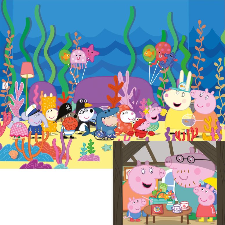 ペパピッグ きんてれ Prime 3D | Hasbro | Peppa Pig | 24 Piece 3D/2D Double-Sided Jigsaw Puzzle for Kids | Finished Size 12\\\
