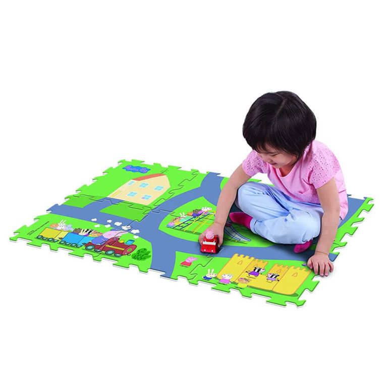 ペパピッグ きんてれ Peppa Pig 6pc Tile Mega Playmat, Multicolor (CO-68021C) 【並行輸入品】
