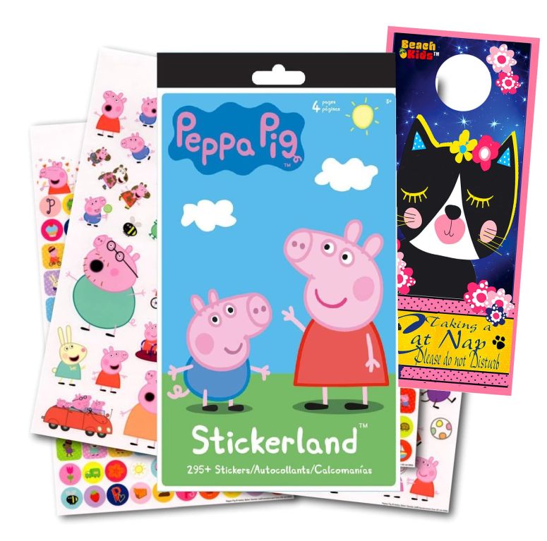 ペパピッグ きんてれ Stickerland Peppa Pig Stickers - 295 Stickers Bundle Door Hanger 【並行輸入品】