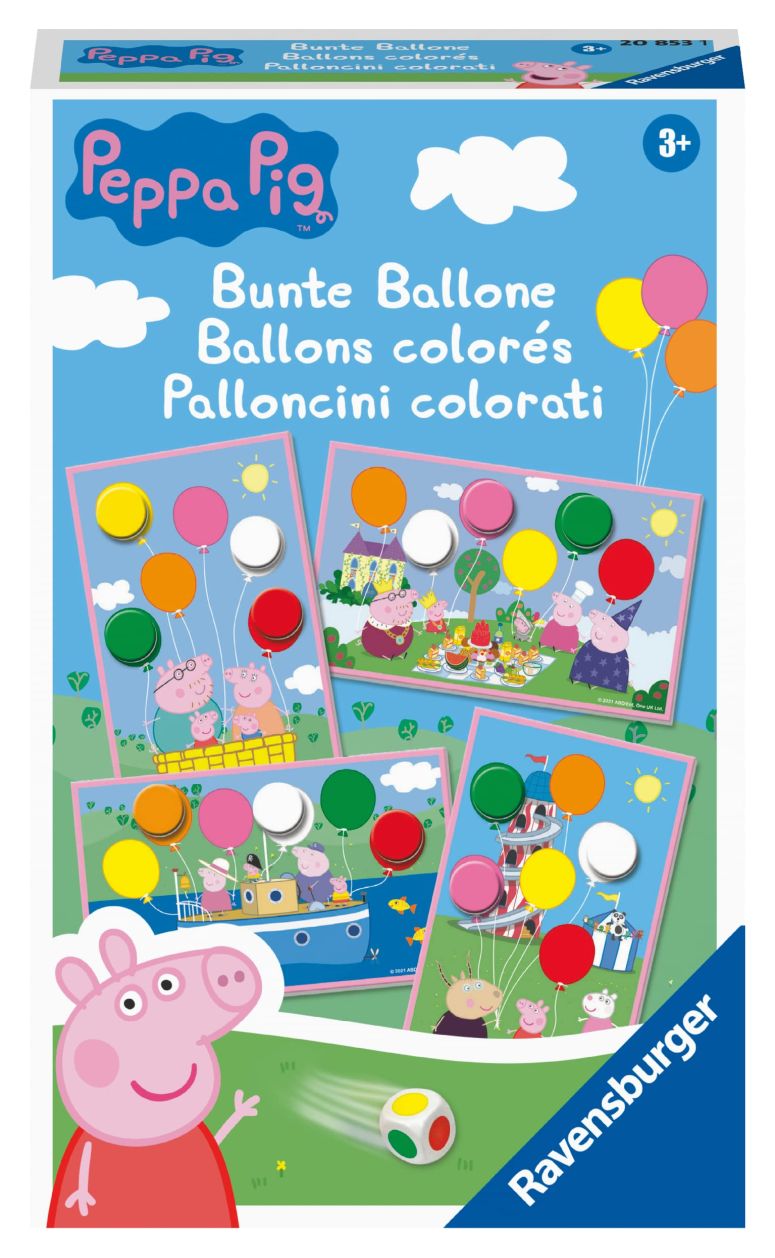 ペパピッグ きんてれ Ravensburger Gift Game 20853 Peppa Pig Colourful Balloons Funny Colour Dice Game for Children from 3 Years, Peppa Pig Gift, Peppa Pig Puzzle 【並行輸入品】
