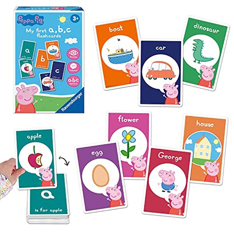 ペパピッグ きんてれ Ravensburger Peppa Pig My First Flash Card Game Kids Age 4 Years Up - Ideal Early Learning, Object Recognition, Alphabet, Reading and Spelling 【並行輸入品】