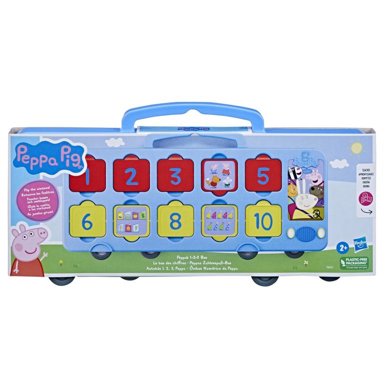 ペパピッグ きんてれ Peppa Pig Peppas Number Fun Bus Counting 1 to 10 Kids Toy 【並行輸入品】