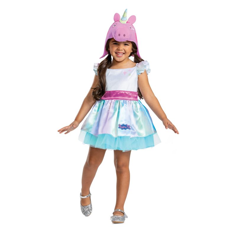 ペパピッグ きんてれ Disguise Peppa Unicorn Toddler Costume, Official Peppa Pig Costume Outfit and Headpiece, Size (2T) 【並行輸入品】
