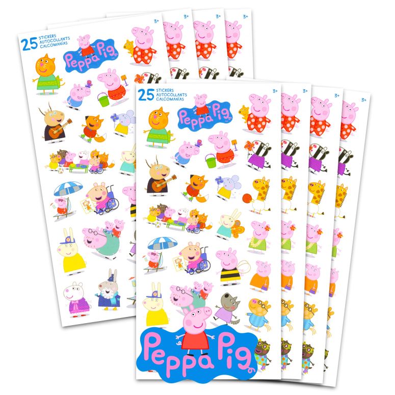 ペパピッグ きんてれ Peppa Pig Stickers Party Favors Set ~ Bundle Includes Over 100 Peppa Pig Stickers, 8 Sticker Sheets (Peppa Pig Party Supplies) 【並行輸入品】