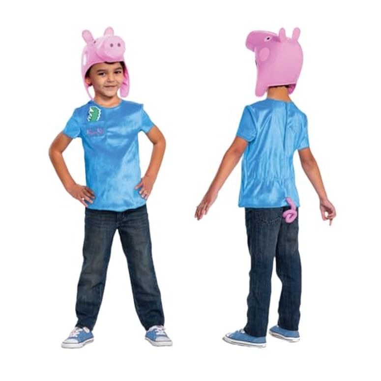 ペパピッグ きんてれ George Pig Costume for Boys, Official Nick Jr Character Top and Hat, Classic Toddler Size Large (4-6) Multicolored 【並行輸入品】