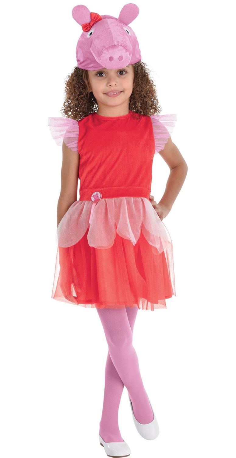 ペパピッグ きんてれ Party City Glitter Peppa Pig Dress Costume for Kids - Costume Includes Dress, Hat with Ears & Bow, and Pink Tights - Costumes for Halloween, Birthday Parties, & Themed Events 【並行輸入品】