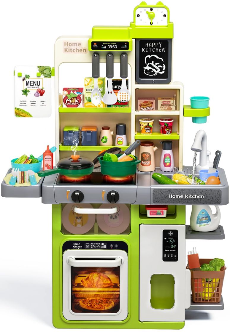 キッチン おままごと 台所 Kids Play Kitchen Set, Toddler Kitchen Playset with Sound & Light, Cooking Stove with Steam, Play Sink, Play Food Toy and Kitchen Accessories, Kitchen Toy for Kids Girls Boys 1-3 【並行輸入品】 21,386円