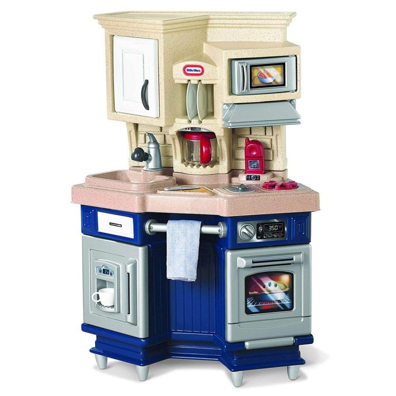 キッチン おままごと 台所 Little Tikes Super Chef Kitchen Blue & Cream, 14.00 l x 28.00 w x 40.00 h inches 【並行輸入品】