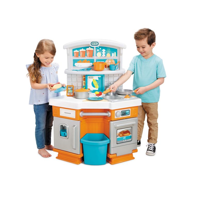 キッチン おままごと 台所 Little Tikes Home Grown Kitchen - Role Play Realistic Kitchen Real Cooking & Water Boiling Sounds Kitchen Accessories Set for Girls Boys - Multicolor 22 x 18 x 30.25 inches 【並行輸入品】