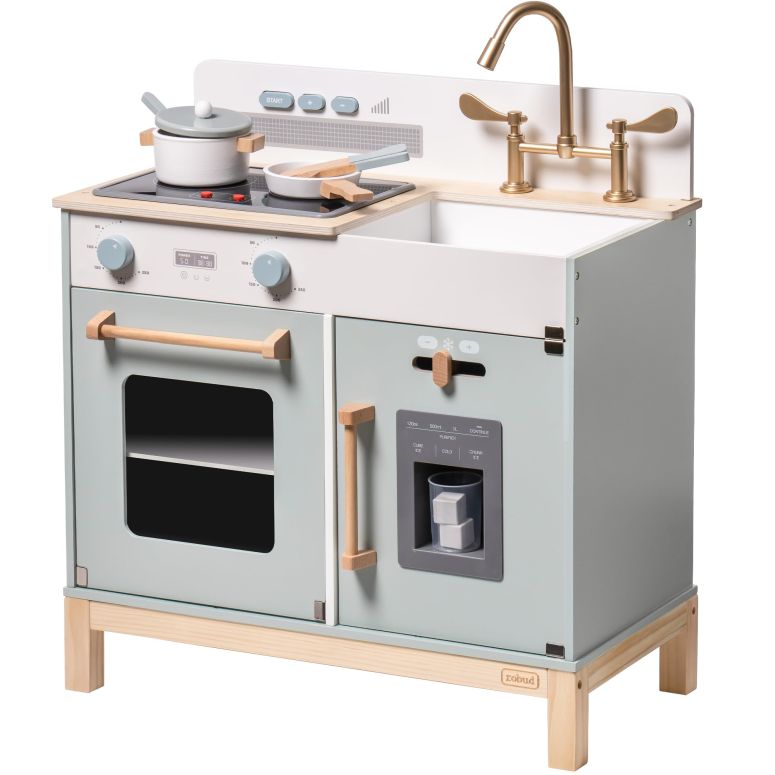 キッチン おままごと 台所 ROBUD Montessori Kids Kitchen Playset, Wooden Play Kitchen, Pretend Toddlers Kitchen Toy with Accessories, Baby Gift for Ages 3 4 5 6 7 8 【並行輸入品】
