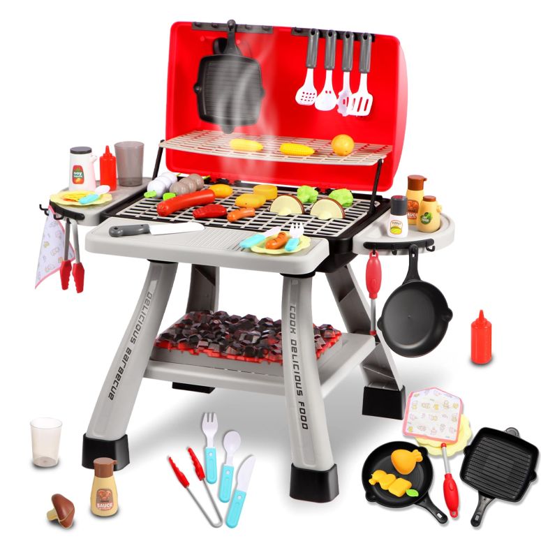 キッチン おままごと 台所 Kids BBQ Grill Playset with Simulated Smoke & Sound & Light, Play Kitchen Set W/ 41PCS Toy Food, Indoor & Outdoor Interactive Kitchen Pretend Play Toys, Cooking Toy Kit for Toddler Boy Girl 3 4 5+ 【並行輸入品】 21,300円
