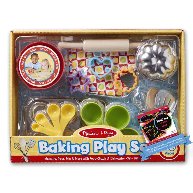 キッチン おままごと 台所 Melissa & Doug Baking Play Set: Let's Play House! Food Set Bundle with 1 Theme Compatible M&D Scratch Fun Mini-Pad 【並行輸入品】