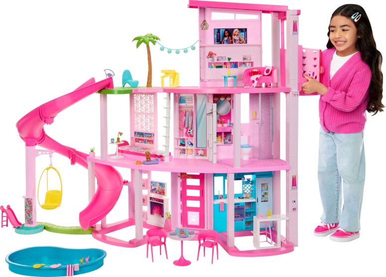 キッチン おままごと 台所 Barbie DreamHouse, Doll House Playset with 75+ Pieces Including Toy Furniture & 3-Story Pool Slide, Pet Elevator & Puppy Play Areas 【並行輸入品】