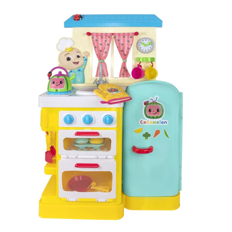 キッチン おままごと 台所 CoComelon Deluxe Feature Roleplay, Little Kitchen - Includes Interactive Kitchen Accessories - Toys for Kids and Preschoolers 【並行輸入品】