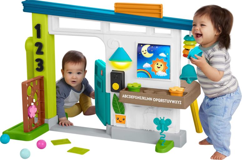 キッチン おままごと 台所 Fisher-Price Baby Learning Toy Laugh & Learn Ultimate Playhouse with Smart Stages & 9 Pretend Play Accessories, Infants & Toddlers Ages 6+ Months 【並行輸入品】