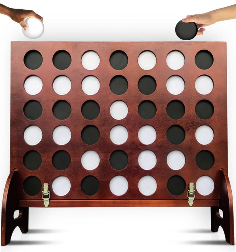 ゲーム パーティ 楽しめる SWOOC Games - Giant Four in a Row (All Weather) with Carrying Case & 60% Quieter Design - Giant Connect - 4 Game - Giant Outdoor Games - Yard Games for Kids and Adults - Backyard Games - Giant Games 【並行輸入品】
