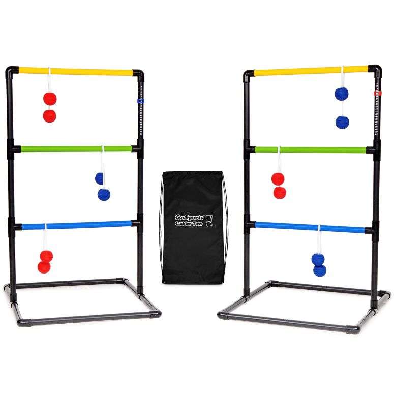 ゲーム パーティ 楽しめる GoSports Indoor/Outdoor Ladder Toss Game Set with 6 Rubber Bolos, Carrying Case and Score Trackers 【並行輸入品】