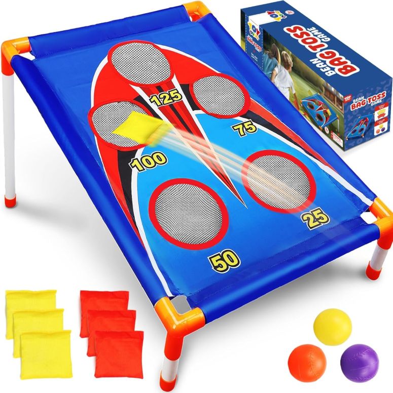 力くらべ 寄り合い 楽しめる TOY Life Bean Bags Toss Carnival Games, Cornhole, Outdoor Toys for Kids Ages 4-8, Backyard Game Sports \u0026 Outdoor Play, Outside Toys for Ages 5-7, Family Lawn Yard Games Birthday Party, Gift for Boys 【並行輸入品】 ファミリートイ・ゲーム-チェス
