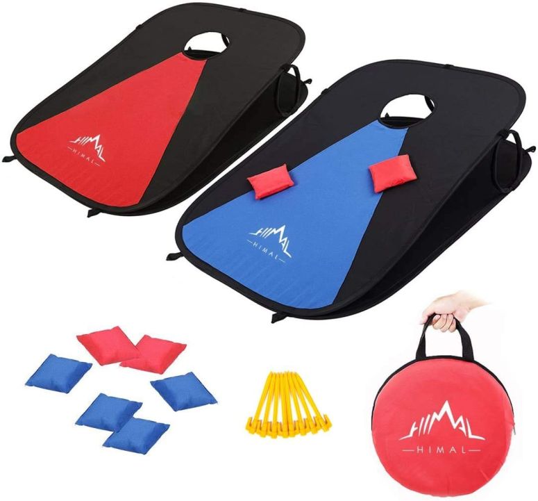 力くらべ 寄り合い 楽しめる Himal Collapsible Portable Corn Hole Boards with 8 Cornhole Bean Bags (3 x 2-feet) 【並行輸入品】 チェス-ファミリートイ・ゲーム