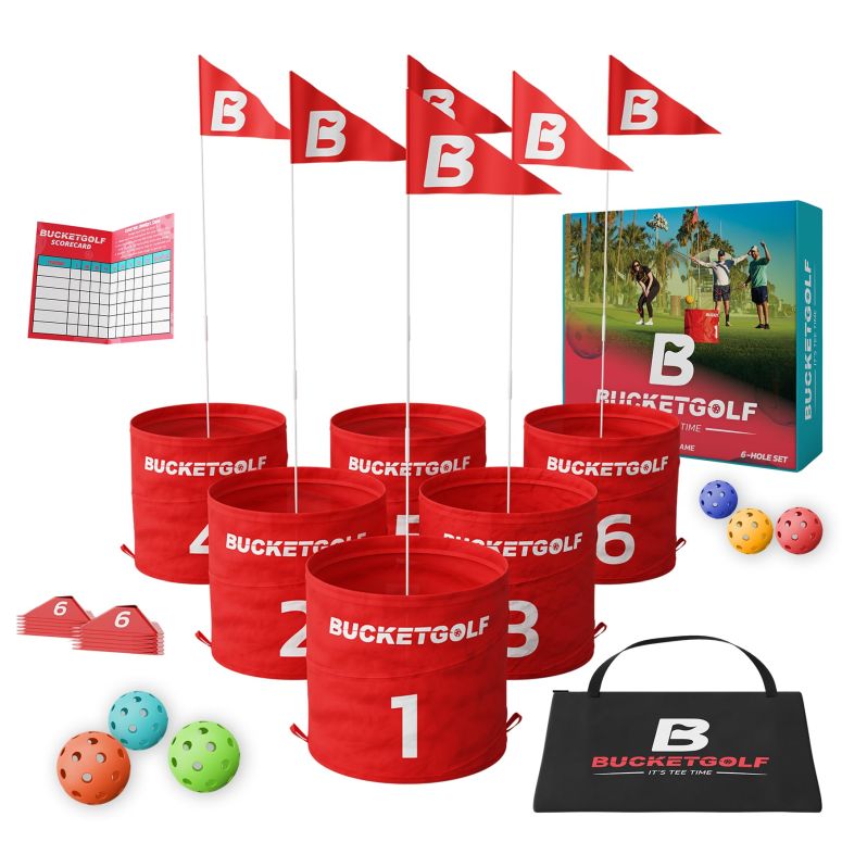 ゲーム パーティ 楽しめる bucketgolf The Ultimate Backyard Golf Game for Kids and Adults - Portable 6 Hole Golf Course Play Outdoor, Lawn, Park, Beach, Yard, Camping 【並行輸入品】｜MJ-MARKET
