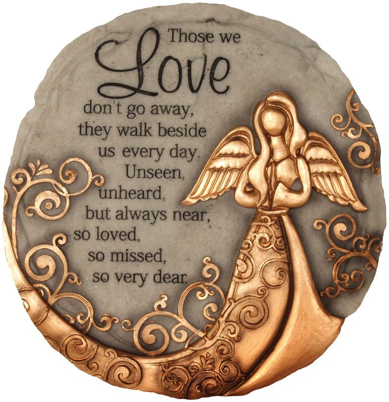 敷石 飛び石 庭園 洋風 庭 Spoontiques - Garden D?cor - Bronze Angel Stepping Stone - Decorative Stone for Garden 【並行輸入品】