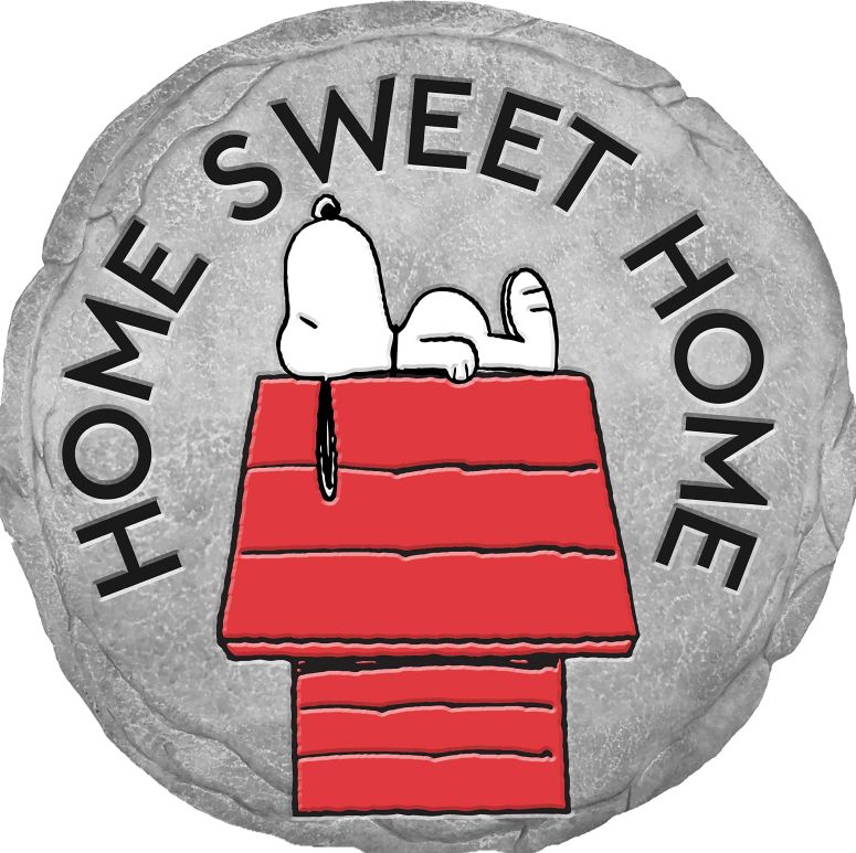 敷石 飛び石 庭園 洋風 庭 Spoontiques - Peanuts Home Stepping Stone - Decorative Garden Stone for Yard, Patio, Garden or Walkway - Outdoor or Indoor Home Decor (13447) 【並行輸入品】