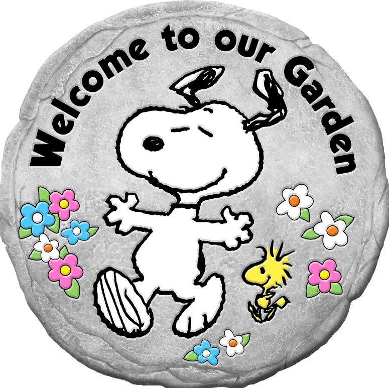 敷石 飛び石 庭園 洋風 庭 Spoontiques - Peanuts Welcome Stepping Stone - Decorative Garden Stone for Yard, Patio, Garden or Walkway - Outdoor or Indoor Home Decor (13443) 【並行輸入品】