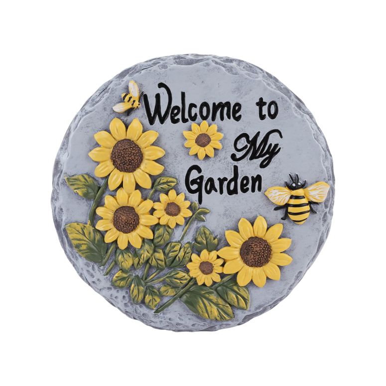 敷石 飛び石 庭園 洋風 庭 CUGBO Sunflower Bees Stepping Stone for Garden, Decorative Garden Stone for Yard, Patio, Garden or Walkway - Outdoor or Indoor Home Decoration(Animals) 【並行輸入品】｜MJ-MARKET